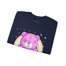 Load image into Gallery viewer, Purple Stitches Teddy Bear Sweatshirt
