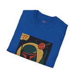 77 Bounty Hunter Blaster Retro Space T Shirt, Vintage Sci Fi Graphic Tee, Galaxy Shirt