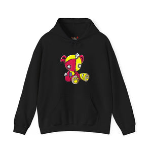 Red Yellow Patches Teddy Bear Hoodie