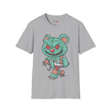 Evil Patched Teddy Bear Unisex Softstyle T-Shirt