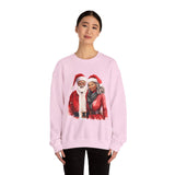 Black Santa 7 Unisex Heavy Blend™ Crewneck Sweatshirt