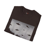 Cat Invasion Selfie Alien T Shirt for Men/Women, Funny UFO Shirt, Sci Fi Graphic Tee