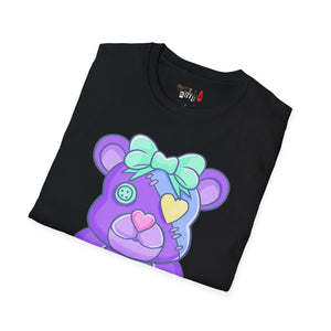 Purple Heart Eye Teddy Bear T-shirt