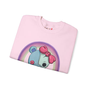 Rainbow Missing Eye Teddy Bear Sweatshirt