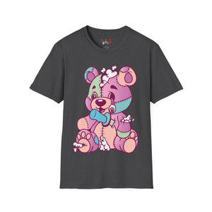 Patchy Knifed Bear Unisex Softstyle T-Shirt