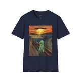 The Scream Van Gogh Alien T Shirt for Men/Women, Funny UFO Shirt, Sci Fi Graphic Tee