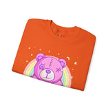 Purple Stitches Teddy Bear Sweatshirt