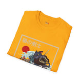 Samurai Kitty Duel Japanese Samurai T Shirt, Asian Graphic Tee, Bushido Warrior Shirt