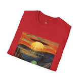 The Scream Van Gogh Alien T Shirt for Men/Women, Funny UFO Shirt, Sci Fi Graphic Tee