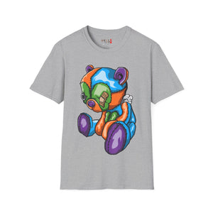 Tired Colorful Bear Unisex Softstyle T-Shirt