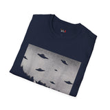 Cat Invasion Selfie Alien T Shirt for Men/Women, Funny UFO Shirt, Sci Fi Graphic Tee