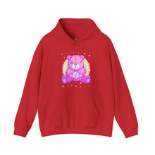 Load image into Gallery viewer, Purple Stitches Teddy Bear Hoodie
