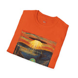 The Scream Van Gogh Alien T Shirt for Men/Women, Funny UFO Shirt, Sci Fi Graphic Tee