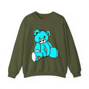 Missing Button Eye Teddy Bear Sweatshirt