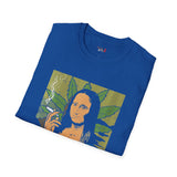 Smoking Mona Lisa Funny Weed T Shirt, Cannabis Graphic Tee, 420 Stoner Shirt