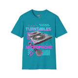 Two Turntables and a Microphone Unisex Softstyle T-Shirt