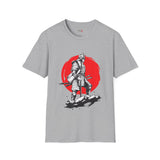 Red Moon Rising Japanese Samurai T Shirt, Asian Graphic Tee, Bushido Warrior Shirt
