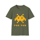 Pew Pew Invader Alien T Shirt for Men/Women, Funny UFO Shirt, Sci Fi Graphic Tee