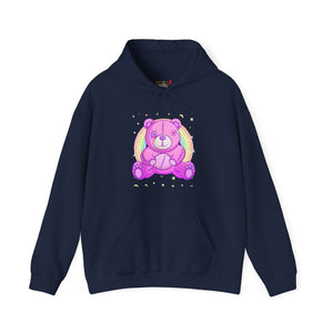 Purple Stitches Teddy Bear Hoodie