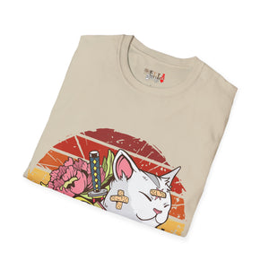 Bandaged Samurai Cat Unisex Softstyle T-Shirt