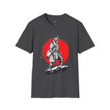 Red Moon Rising Japanese Samurai T Shirt, Asian Graphic Tee, Bushido Warrior Shirt