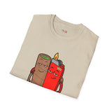 Blunt & Lighter Homies for Life Funny Weed T Shirt, Cannabis Graphic Tee, 420 Stoner Shirt