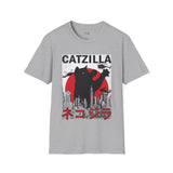 Catzilla Funny T Shirt Relatable Meme Tee Sarcastic Humor Graphic Shirt