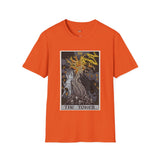 The Tower XVI Tarot Card T Shirt, Mystic Graphic Tee, Spiritual Shirt