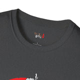Red Moon Rising Japanese Samurai T Shirt, Asian Graphic Tee, Bushido Warrior Shirt