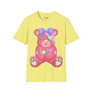 Orange Heart Eye Teddy Bear T-shirt