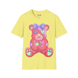Orange Heart Eye Teddy Bear T-shirt