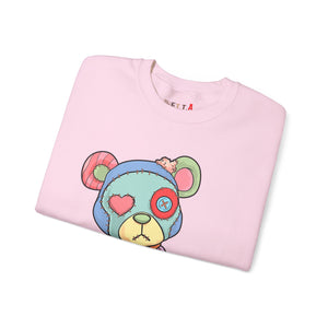 Pink Heart Eye Teddy Bear Sweatshirt