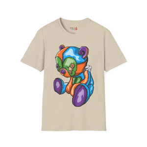 Tired Colorful Bear Unisex Softstyle T-Shirt