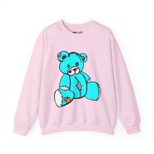 Missing Button Eye Teddy Bear Sweatshirt