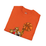 Dunking Hooper Teddy Bear Unisex Softstyle T-Shirt