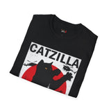 Catzilla Funny T Shirt Relatable Meme Tee Sarcastic Humor Graphic Shirt
