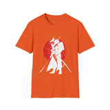 Red Moon Japanese Samurai T Shirt, Asian Graphic Tee, Bushido Warrior Shirt