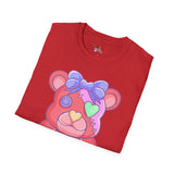 Orange Heart Eye Teddy Bear T-shirt