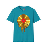 Melting Gold Record Unisex Softstyle T-Shirt