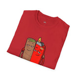 Blunt & Lighter Homies for Life Funny Weed T Shirt, Cannabis Graphic Tee, 420 Stoner Shirt
