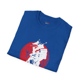 Red Moon Japanese Samurai T Shirt, Asian Graphic Tee, Bushido Warrior Shirt
