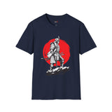 Red Moon Rising Japanese Samurai T Shirt, Asian Graphic Tee, Bushido Warrior Shirt