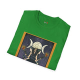 XVIII The Moon Goddess Hecate Tarot Card T Shirt, Mystic Graphic Tee, Spiritual Shirt