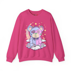 Pink Blue Pastel Teddy Bear Sweatshirt