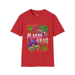 Mardi Gras Masks Unisex Softstyle T-Shirt