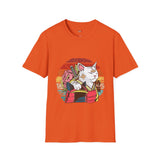 Banadaged Kitty Japanese Samurai T Shirt, Asian Graphic Tee, Bushido Warrior Shirt
