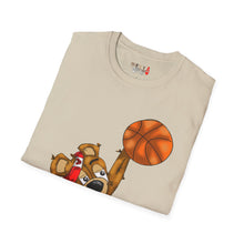 Load image into Gallery viewer, Dunking Hooper Teddy Bear Unisex Softstyle T-Shirt
