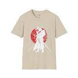 Red Moon Japanese Samurai T Shirt, Asian Graphic Tee, Bushido Warrior Shirt