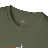 Red Moon Rising Japanese Samurai T Shirt, Asian Graphic Tee, Bushido Warrior Shirt