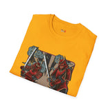 Dueling Samurai Warriors Japanese Samurai T Shirt, Asian Graphic Tee, Bushido Warrior Shirt